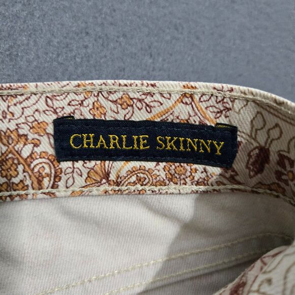 Lucky Brand Charlie Skinny Women 6/28 Harvest Patchwork Stretch Denim Jeans - Picture 8 of 16